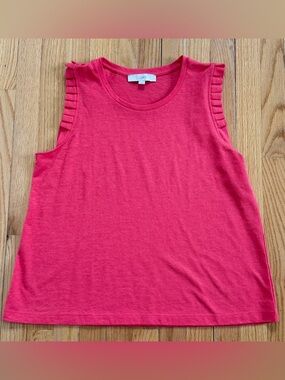 LOFT pleated shoulder tank top
